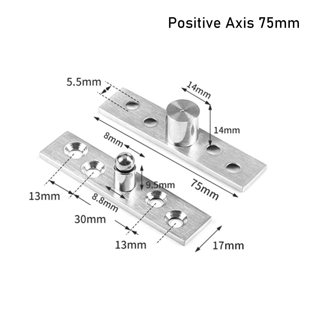 75-150Mm Deur Draaischarnier 360 Graden Rotatie Op En Neer Positieve As Excentrische As Locatie As Roestvrijstalen Hardware: Black