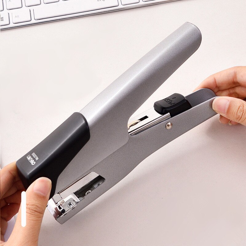 Deli Big Hand Held Heavy Duty Stapler Business Document Binding Tool Student Stationery School Office Supply