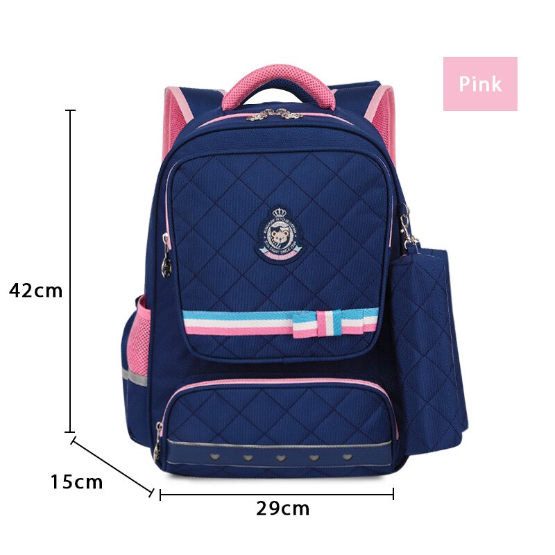 SUN huit orthopédique garçon école sac à dos sacs d'école pour garçons sac d'école fille étanche enfants sac Mochila Escolar 16.5 pouces: Pink