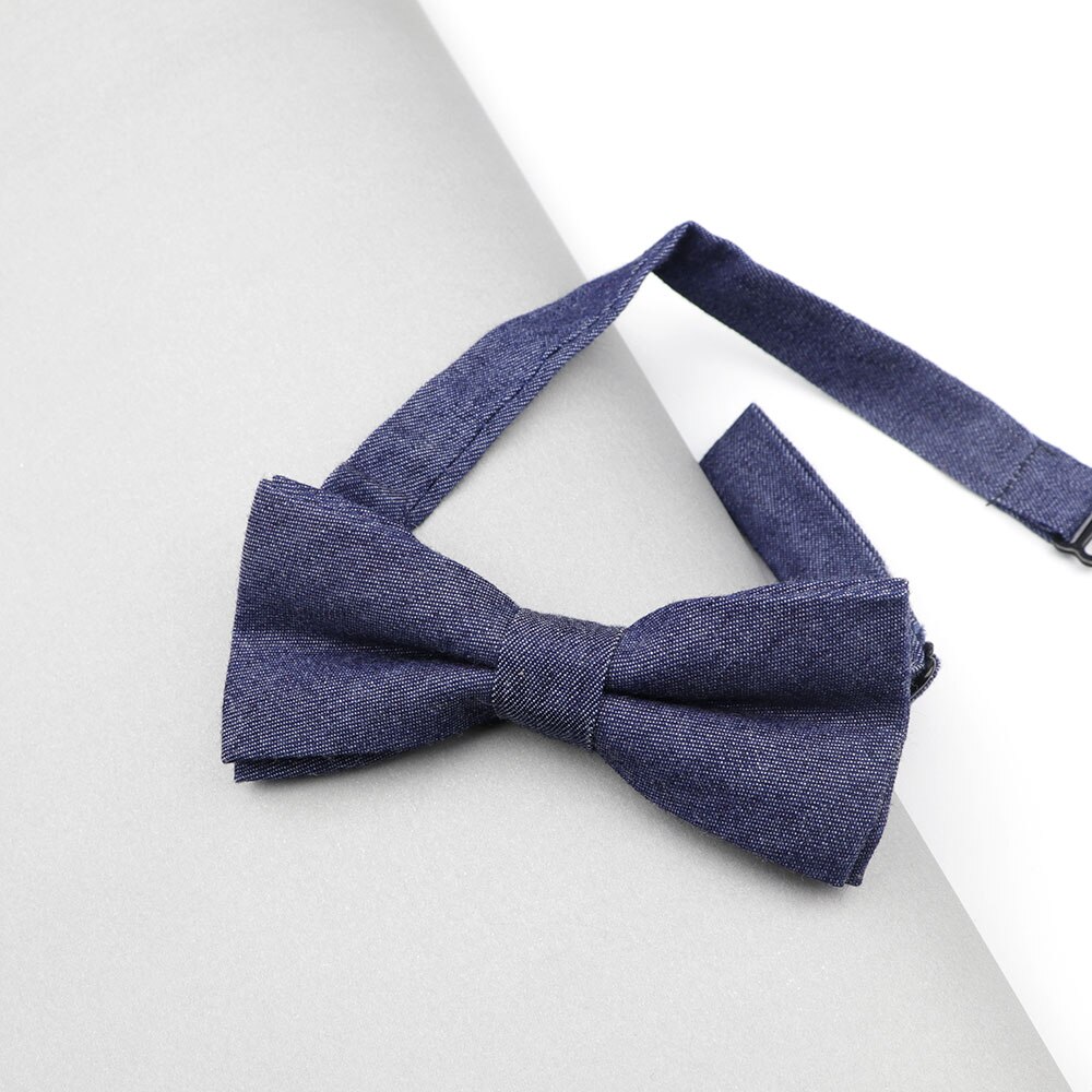 Yksivärinen vauva lasten rusetti poika lasten denim rusetti smokki puuvilla rusetit solmio perhonen: 4