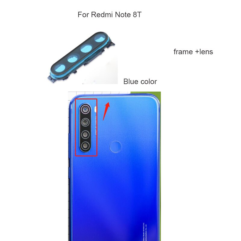 6.3 &quot neue Batterie Abdeckung Für Xiaomi Redmi Hinweis 8T 8 Zurück Glas Hinten Gehäbenutzen 3D fallen Mit kamera Objektiv Tafel: Hinweis 8 Nein len Blau