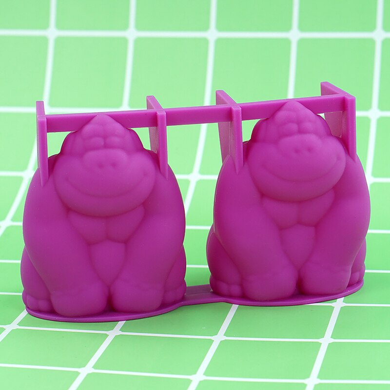 1 set Gorilla Shape Ice Cubes Home Kitchen Ice Cube Tray Summer Ice Tray Drinks Molds Ice Cube Mold Storage Containers