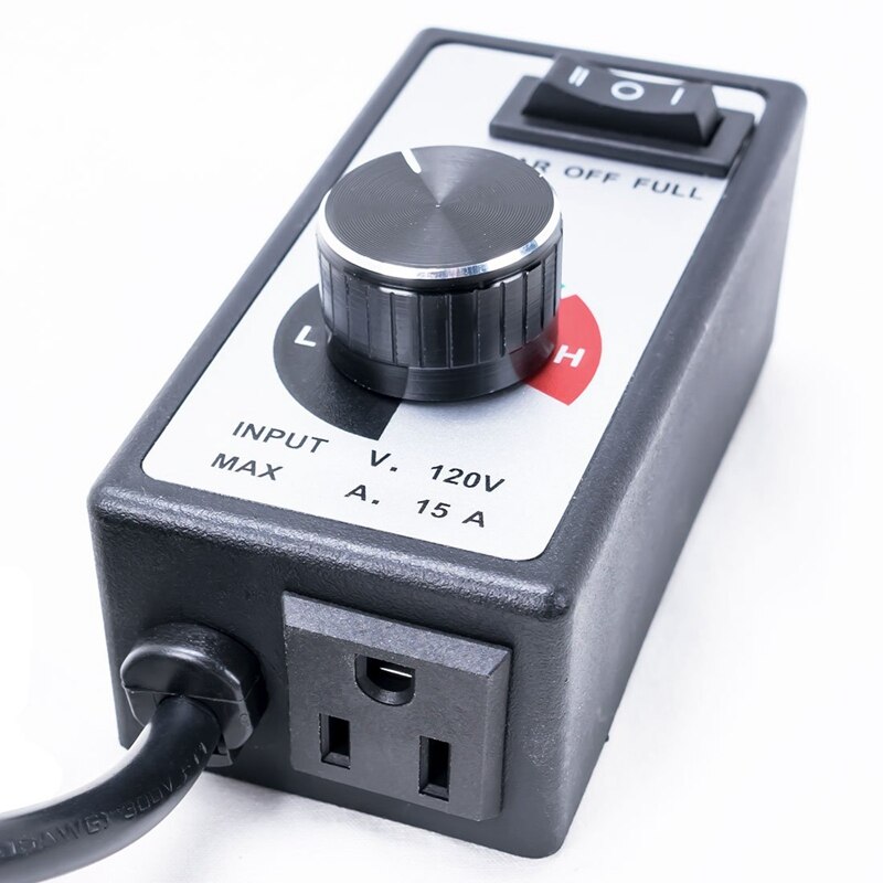 Variable Fan Router Speed Controller 3 Settings Hydroponics Inline Fan Exhaust Air 500W To 1800W Adjuster Us Plug