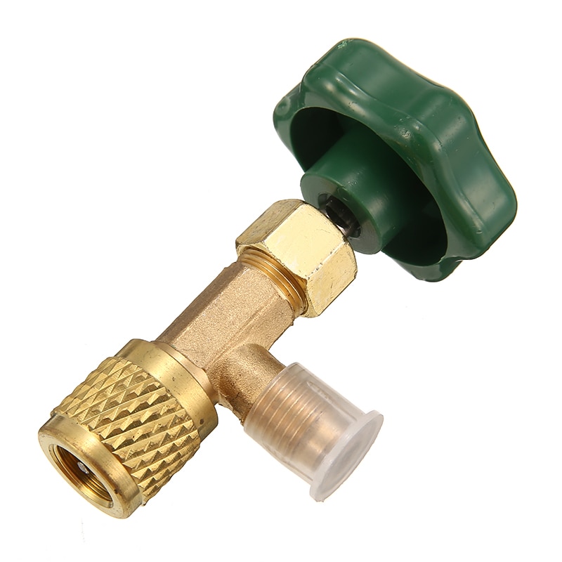 Mayitr 1pc Dispensing Valve Bottle Opener Durable Refrigerant Bottle Can Tap 1/4 SAE Thread Adapter for R12 R22 Gas Refrigerant