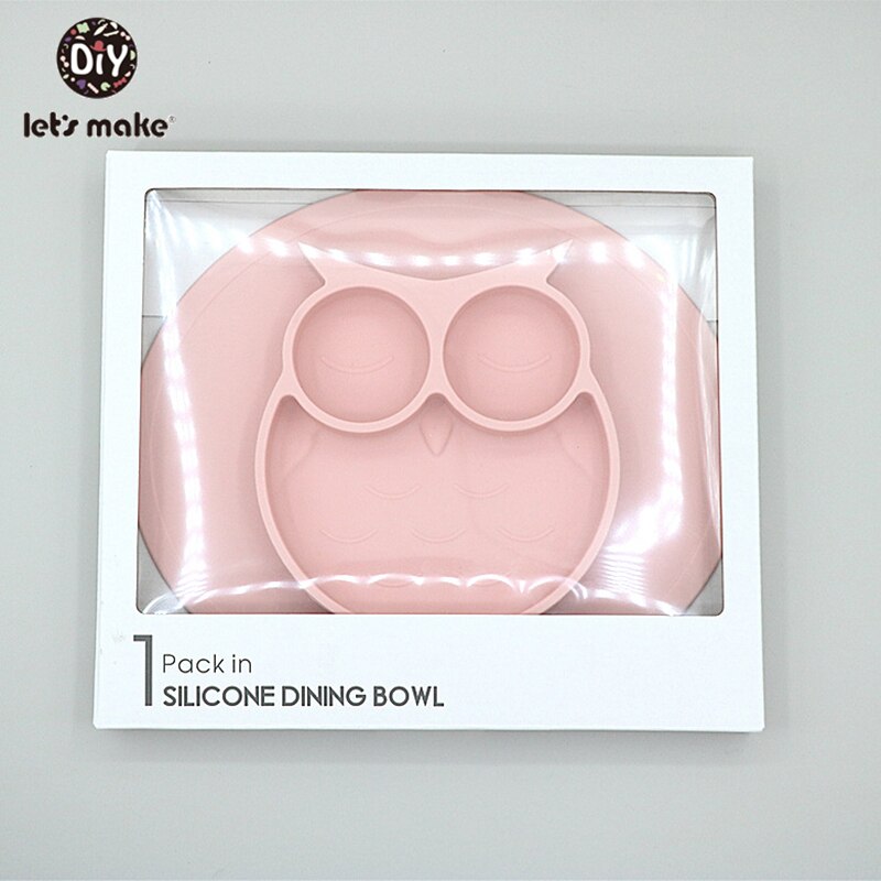 Uil baby siliconen dinerbord uil dinerbord kinderdinerbord antislip rooster aanvullend voedsel dinerbord voedselveilig