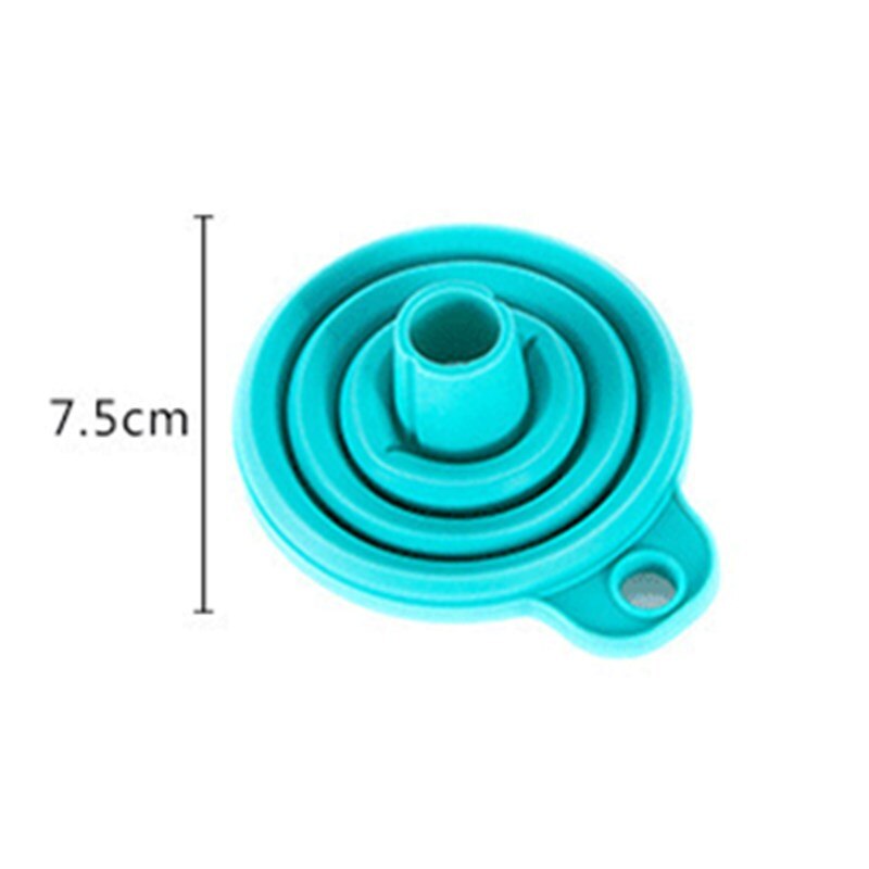 Tolva plegable de silicona portátil, embudo dosificador de silicona, plegable, retráctil, para cuello, 2 uds.