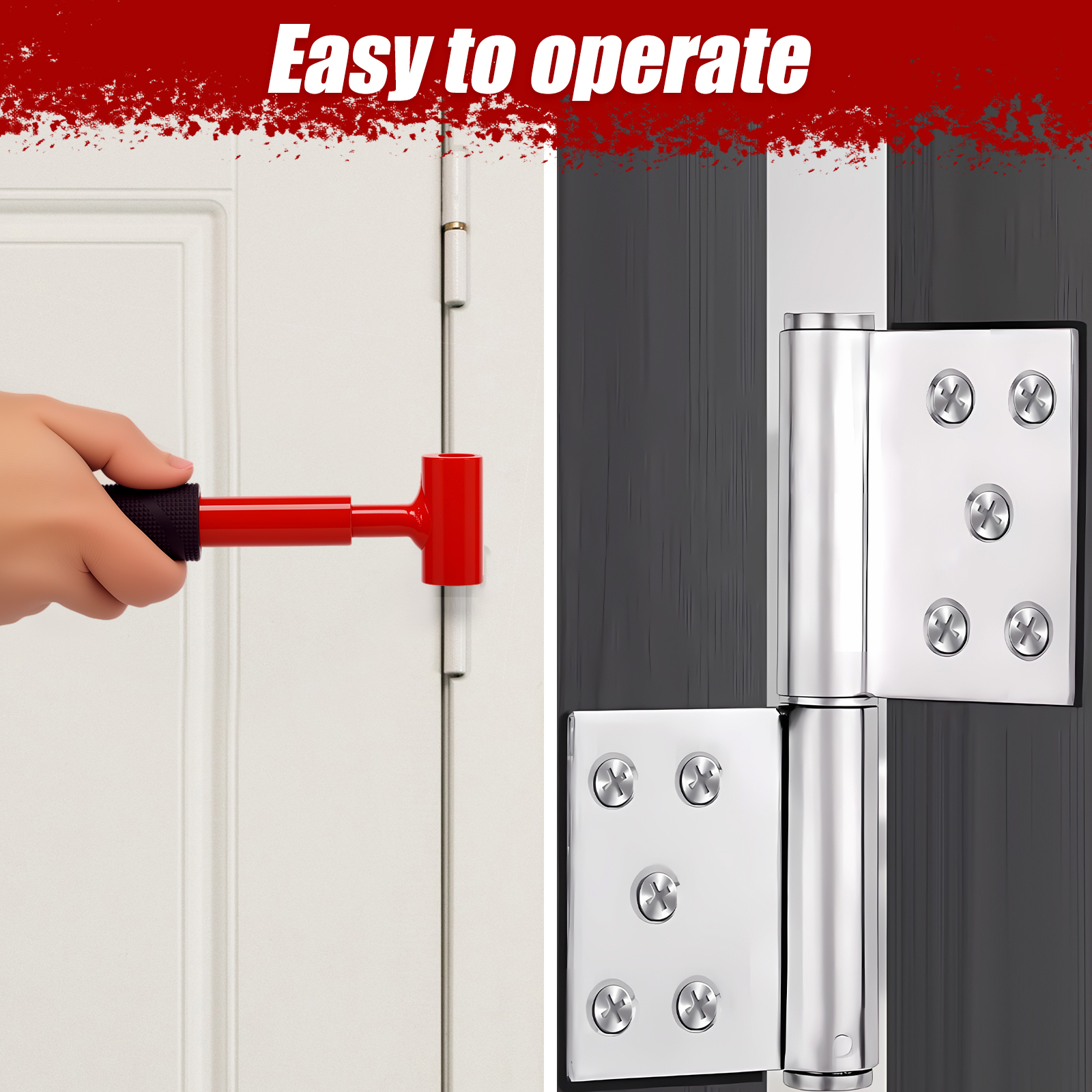 Door Hinge Adjustment Tool 4 in 1 Metal Hinge Adjustment Wrench Door and Cabinet Alignment Tools Hinge Gap Repair for Door Hinge