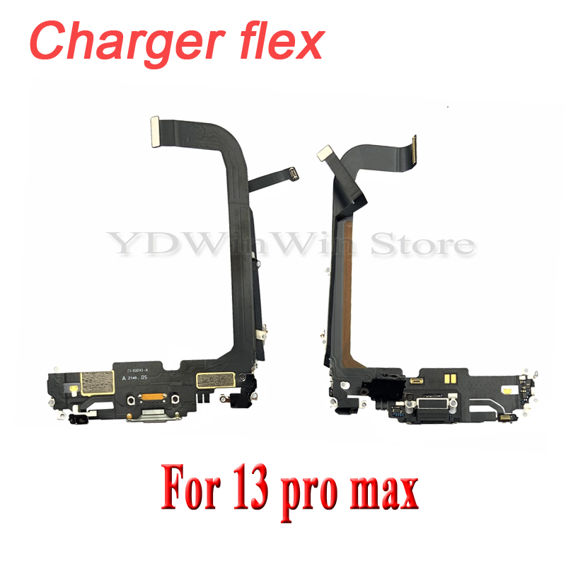 Dock Connector Charger Port Flex Cable For iPhone 13 Pro Max 13 mini USB Charging With Microphone IC Ribbon Replacement