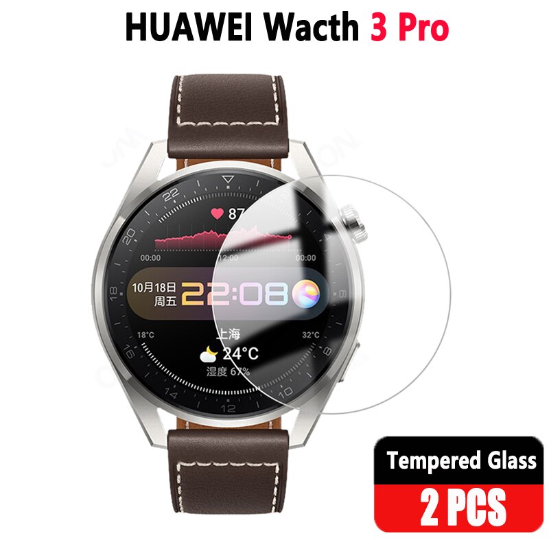 Vetro temperato per Huawei Watch 3 Pro 48mm 46mm accessori smartwatch pellicola protettiva HD pellicola salvaschermo per Huawei Watch 3: 3Pro Glass 2Pcs