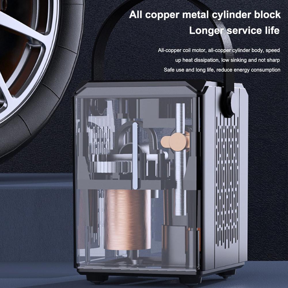 Car Air Compressor 6000mAh Battery Tire Inflator Protable Electric Car Air Pump Digital Auto Tyre Pump for Car Motorcycle Ball