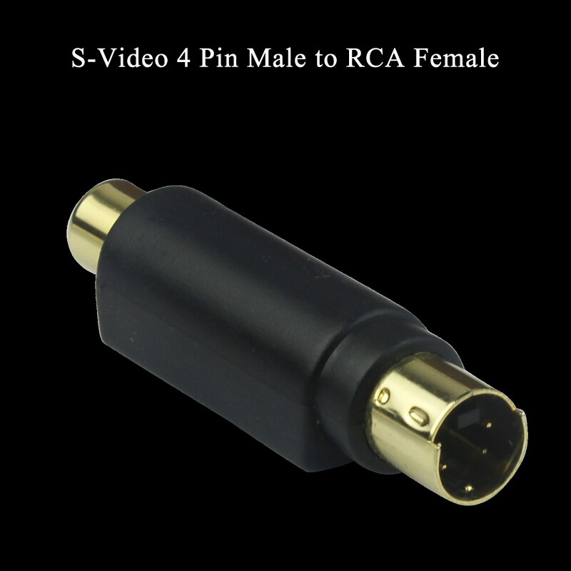 2 STUKS Mini DIN 4 p S-video 4Pin Mannelijke Vrouwelijke NAAR RCA ADAPTER Plug