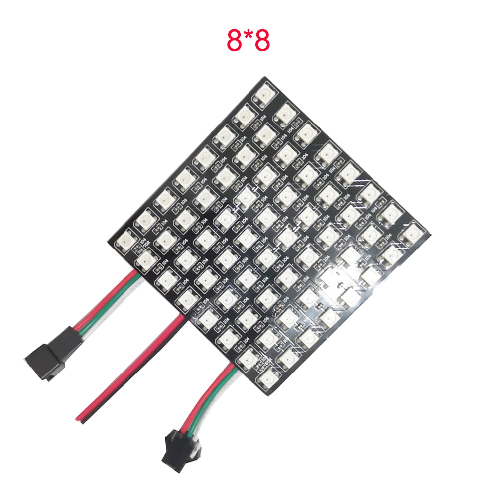 WS2812B RGB Flexible 8*8 Pixel Panel Matrix Screen WS2812B Led Module WS2812 IC Individually Addressable DC5V
