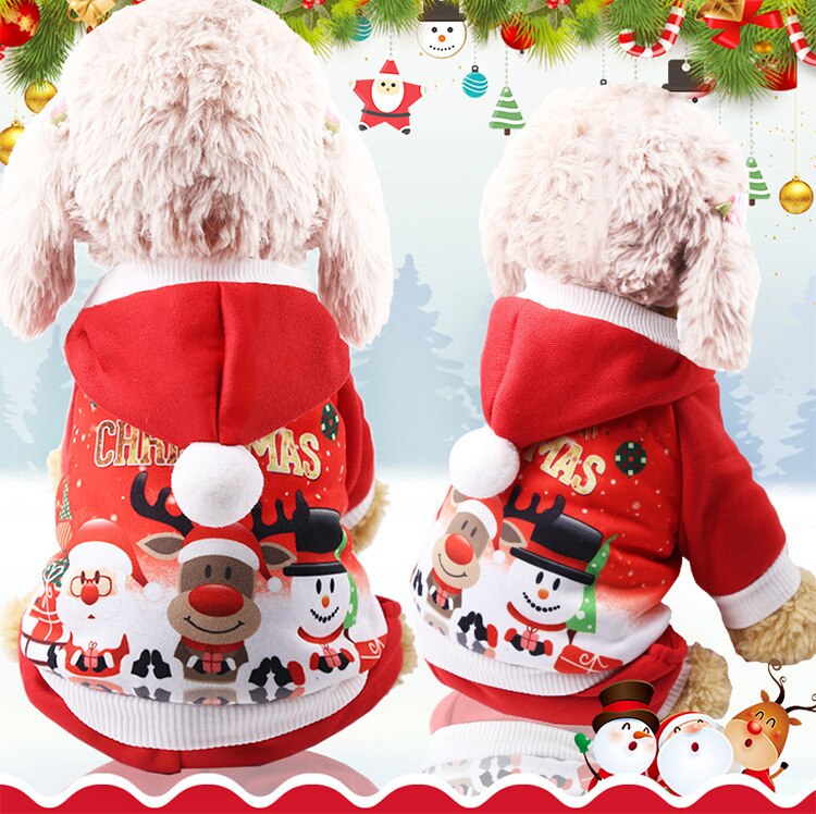 Vêtements de noël à quatre pattes, vêtements pour chiens, vêtements pour animaux de compagnie, vêtements pour chats, vêtements d'automne et d'hiver, boutons