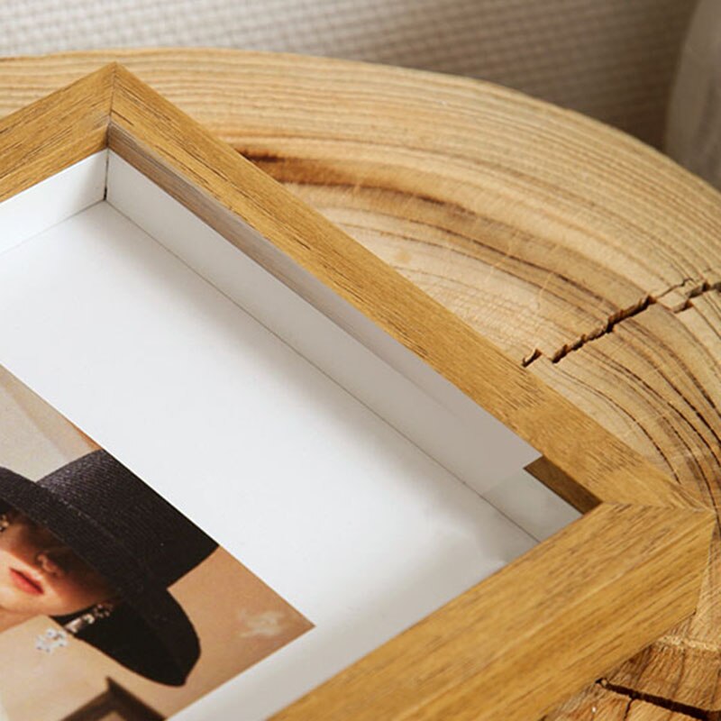 1PC Simple Photo Frame MDF Hanging Picture Frame For Wall Painting Modern Wood Grain Desktop Decor Wedding