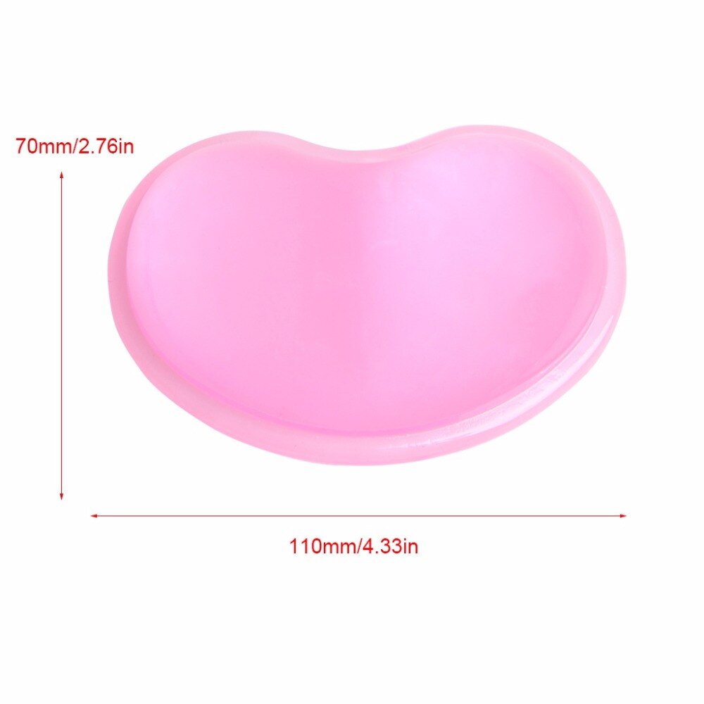 1 Pc Translucent Gel Silicone Wavy Mouse Pad Wrist Rest Support For Computer Laptop