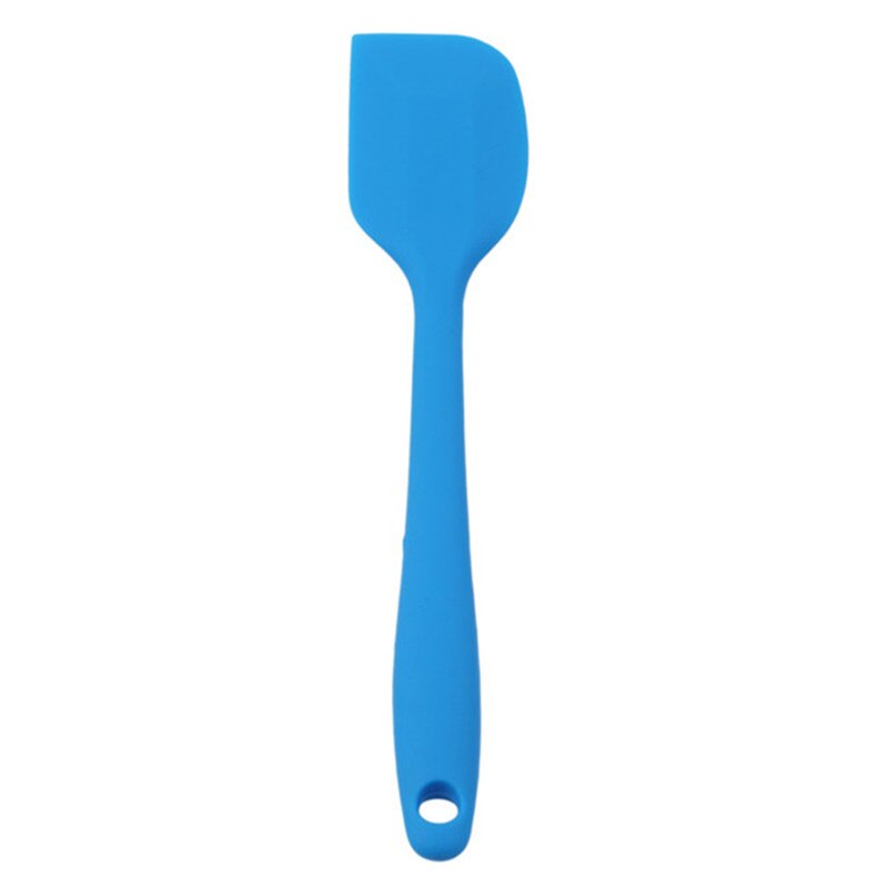  Heat Resistant Integrate Handle Silicone Spoon Scraper Kitchen Utensil Turners Spatula Pan Spatula Cake Kitchen Cooking Tool: Blue B