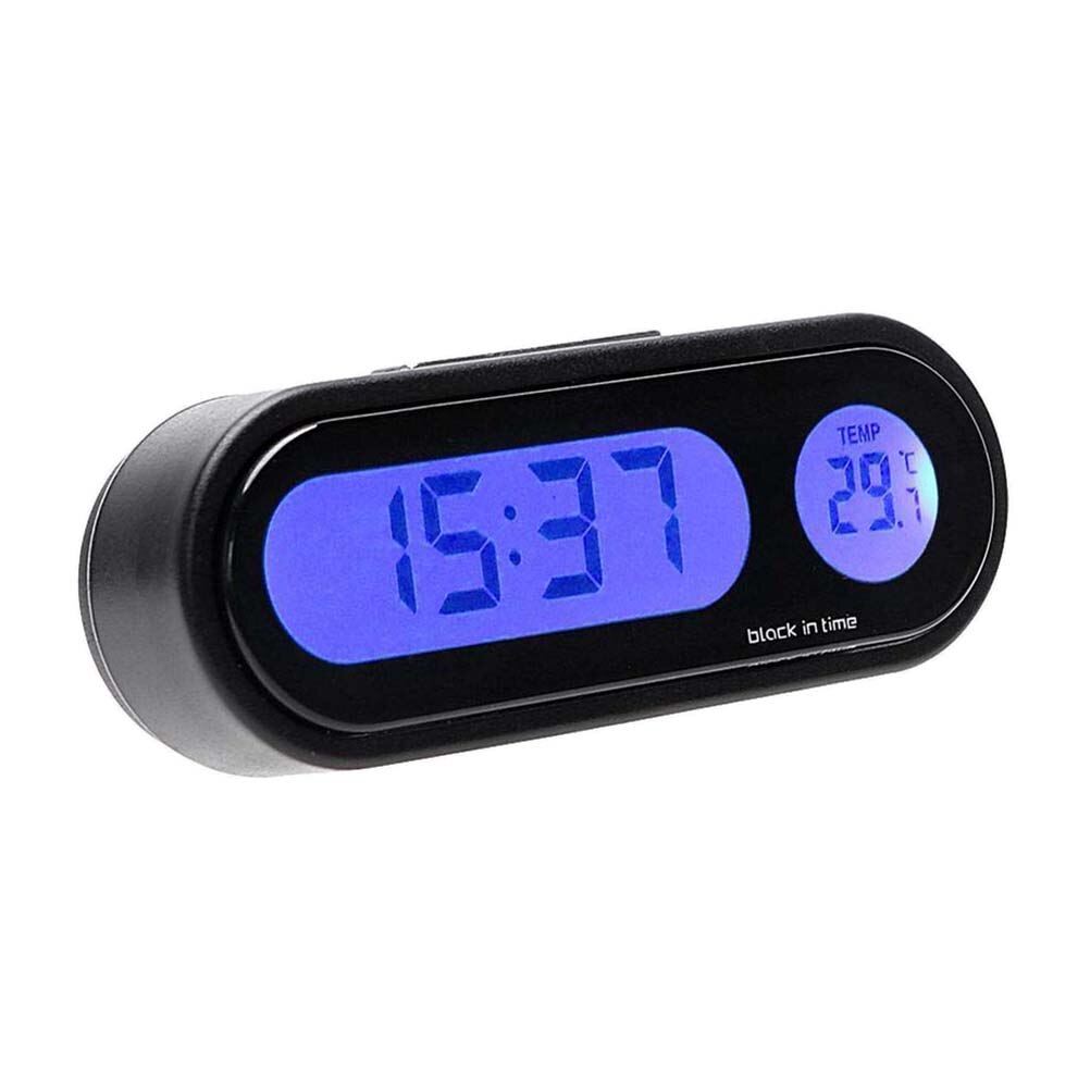 Mini 2 In 1Multi-Functional Auto Digitale Klok Thermometer Automotive Hygrometer Decoratie Ornament Klok In Auto Auto-Styling: Default Title