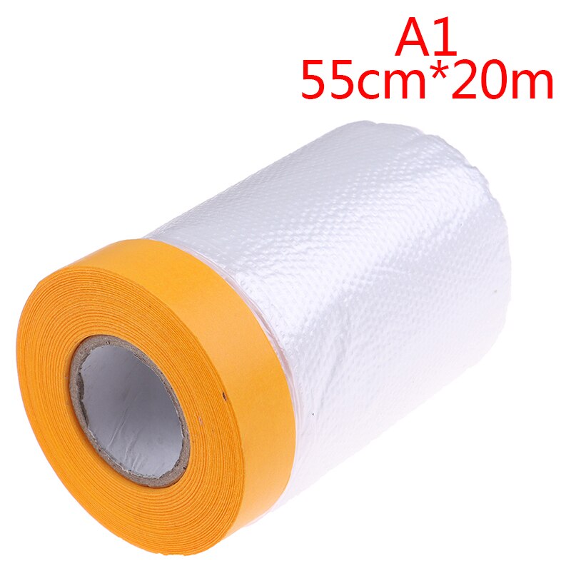 20M Pre-Taped Masking Film Painting Protection Covering Film Masking Tape Protective Film: 55cm