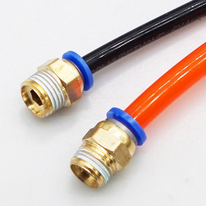 50 stk/en masse pneumatisk kobling luftkobling hurtigkobling  pc4-m5/4-01/6-01/6-02 1/8 " 1/4 " 3/8 " 1/2 " utvendig gjenge