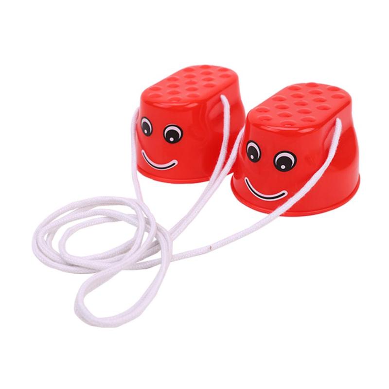 Échasses de saut épaisses en plastique pour enfants, 2 pièces/ensemble, chaussures d&#39;équilibre pour jeux de plein air, offre spéciale: Red