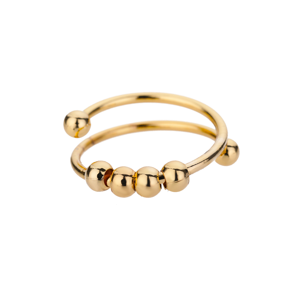 Anillos de corona de circón para mujer, anillo abierto de corona de Color dorado de acero inoxidable Vintage, joyería estética de boda, , bisutería para mujer: Rojo