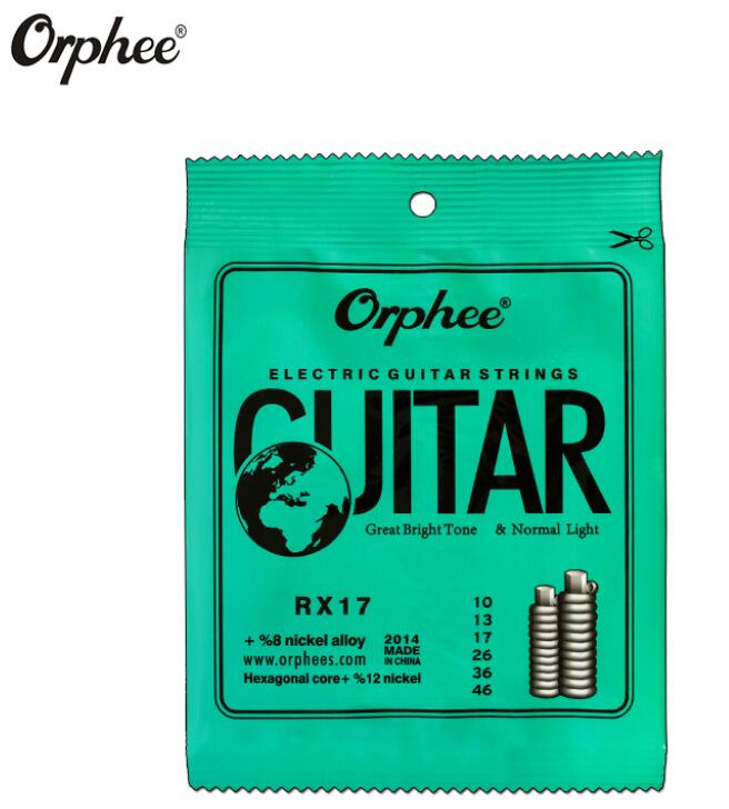 , 10 Uds. Cuerdas de guitarra orphee RX15 RX17 RX19, cuerdas de guitarra eléctrica súper ligeras: RX17