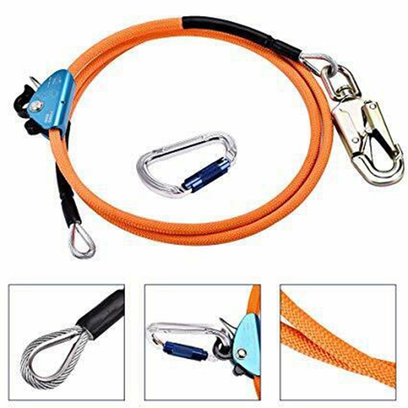 1/2 Inch x 8 Inch Stahl Draht Core Flip Linie Kit Klettern Positionierung Seil für Arborists Kletterer Baum Kletterer