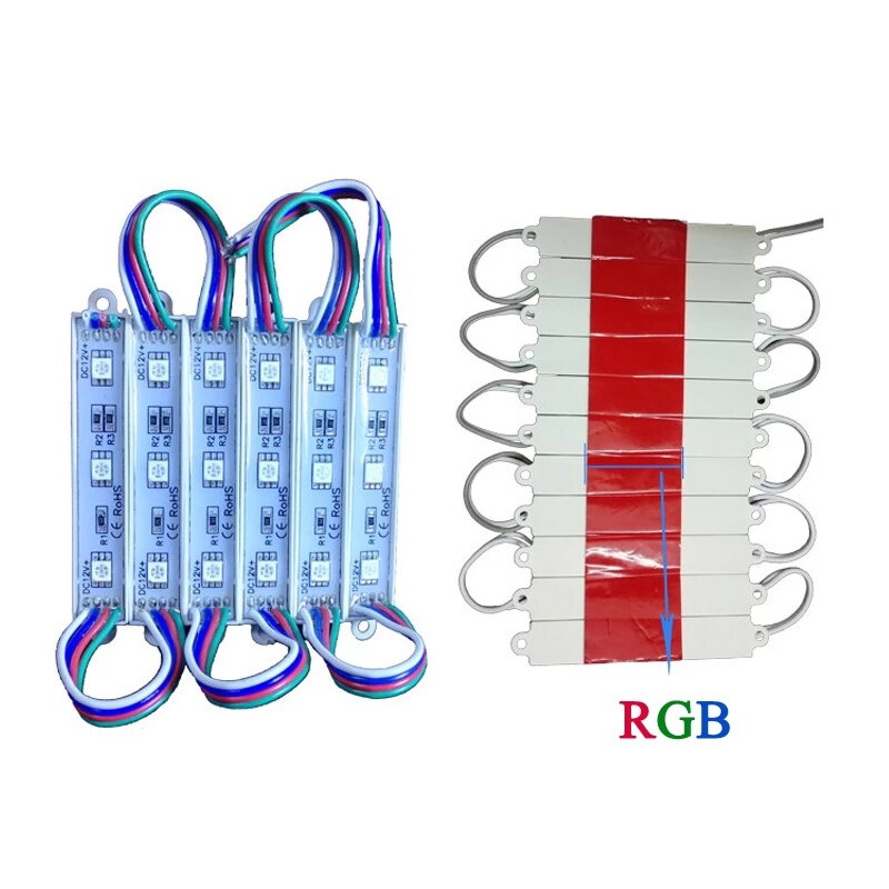 LED-modul 5050 3 LED DC12V Wasserdicht Werbung LED-Modul Weiß RGB Farbe Super Helle Beleuchtung 10 Teile/los