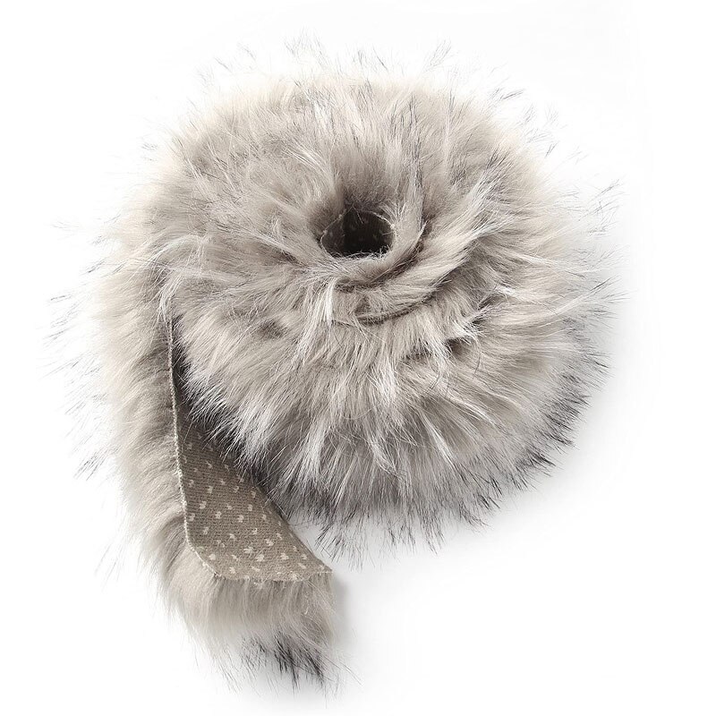 Nachahmung Waschbär Plüsch Faux Fuchs Pelz Kragen Band DIY Weihnachten Plüsch Streifen Kragen Hütte Schal Kleidung roh Rand Pelz Zubehör: 17