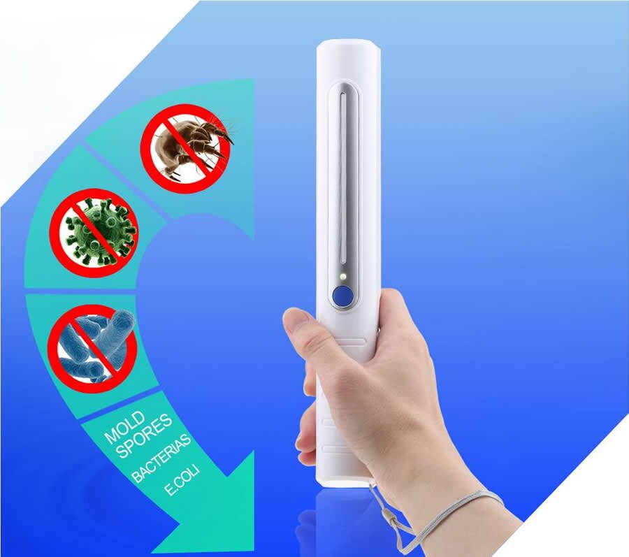 Portable UV-C Ultraviolet Sterilizer Lamp Handheld Sterilizing Rod Household UV Disinfection Stick Sanitizer UV Disinfector
