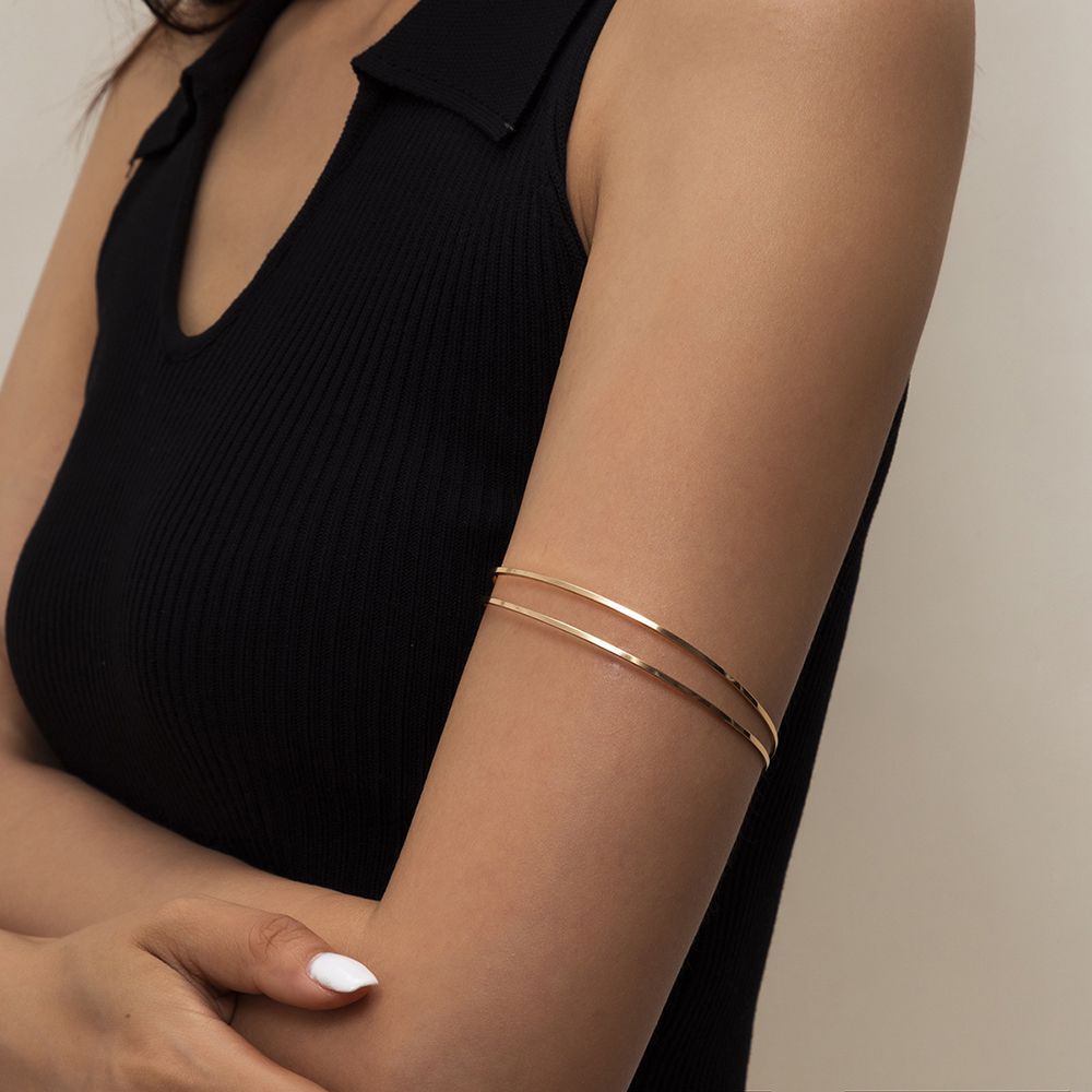 Pulsera de brazo de Metal Vintage para mujer, brazalete con forma redonda, cadena para el brazo superior, estilo romano griego: Verde oscuro