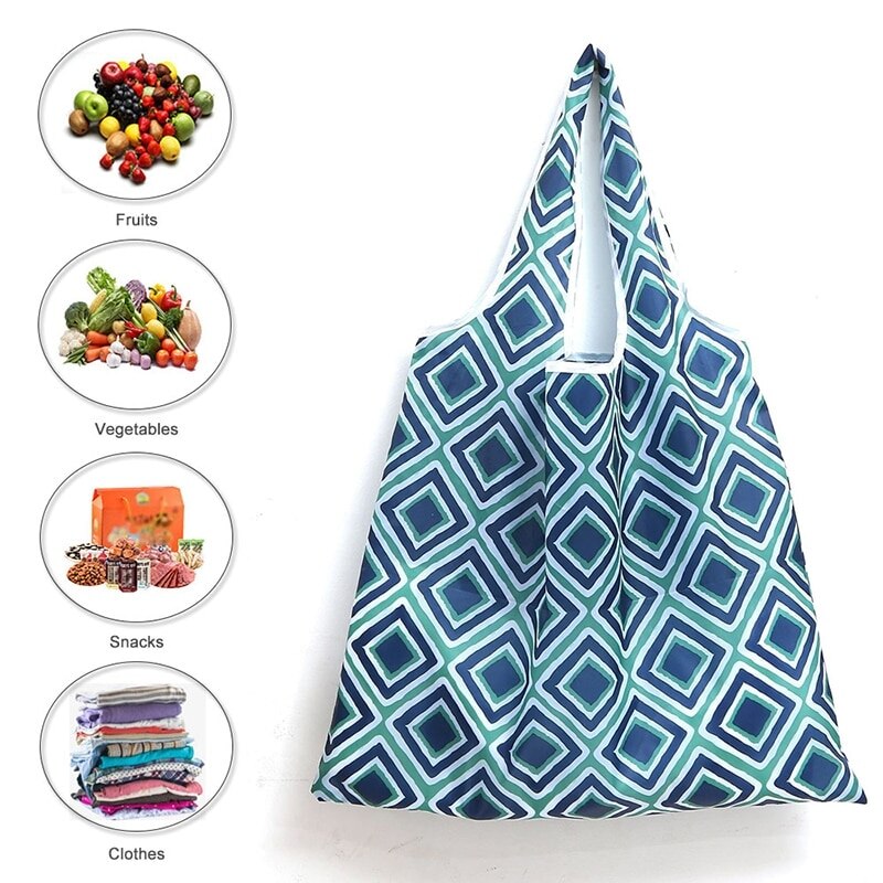 Milieuvriendelijke Opvouwbare Winkelen Opslag Grote Zak Supermarkt Groente Fruit Herbruikbare Tassen Outdoor Camping Voor Boodschappen Houder