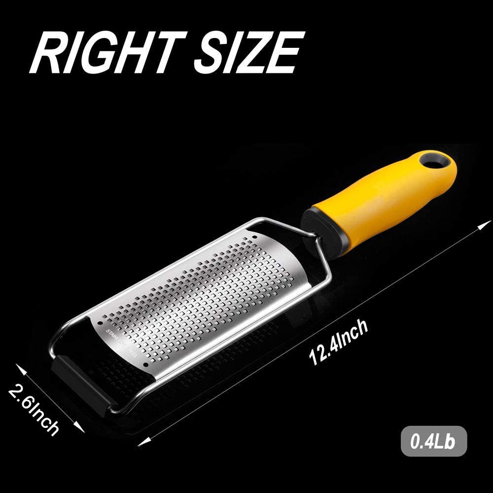 Stainless Steel Mill Cheese Grater Garlic Butter Mill Grater Lemon Zester Citrus Ginger Long Handle Vegetables Manual Slicer