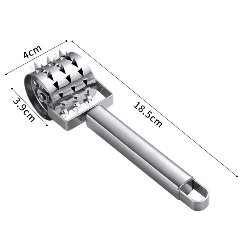 1Stck 304 Edelstahl verlieren Fleisch Tenderizers Küche Fleischwolf Steak Fleisch Rad Heimat Küche Steak klopfen-seitige artefakt