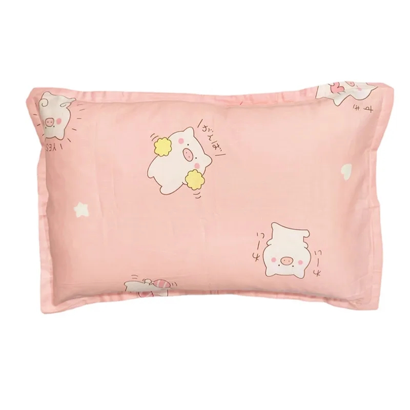 35*50CM 100% Cotton Baby Pillowcase kids pillow case Animal infant Newborns pillow cover Cartoon Children Pillowcase boys girls: green