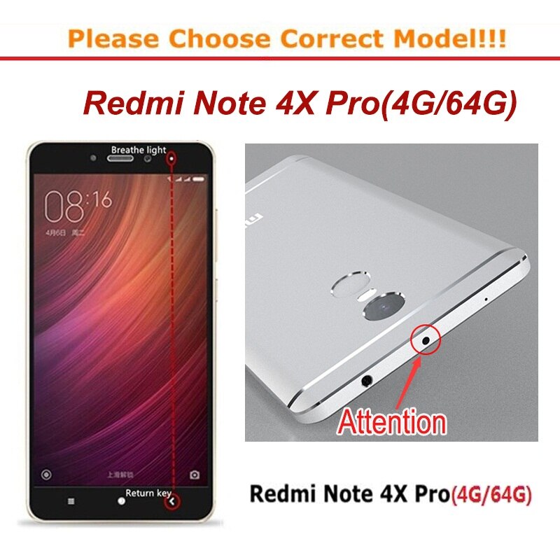 2PCS Tempered Glass For Xiaomi Mi6 Mi5 Mi5C Mi5S Mi 6 5 5C 5X 5S A1 4i Plus Case For Xiaomi Redmi 4 4A 4X Pro Note 4X 4 5A Cover: Redmi Note 4X Pro
