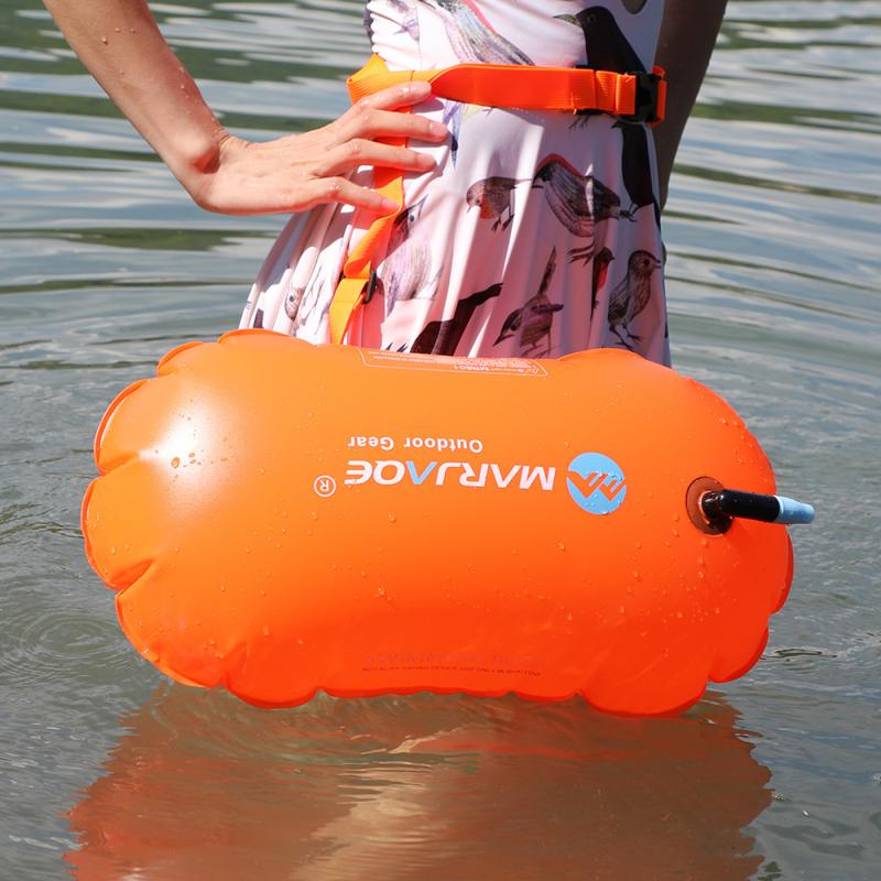 PVC Inflatable Flotation Safety Swim Buoy Upset Inflated Flotation Device For Open Water Swimming Swim Buoy For Water Sports