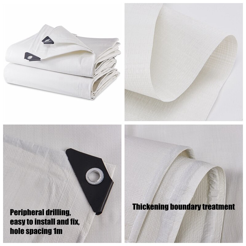 Bâche PE blanche imperméable en tissu, auvent d'extérieur pour camion, auvent de jardin, plantes succulentes, couverture de maison pour animaux de compagnie, voiles d'ombrage imperméables