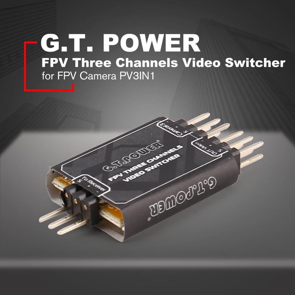 G.T. Power 3 Kanaals Video Switcher Module 3 Way Video Switch Unit Voor Fpv Camera