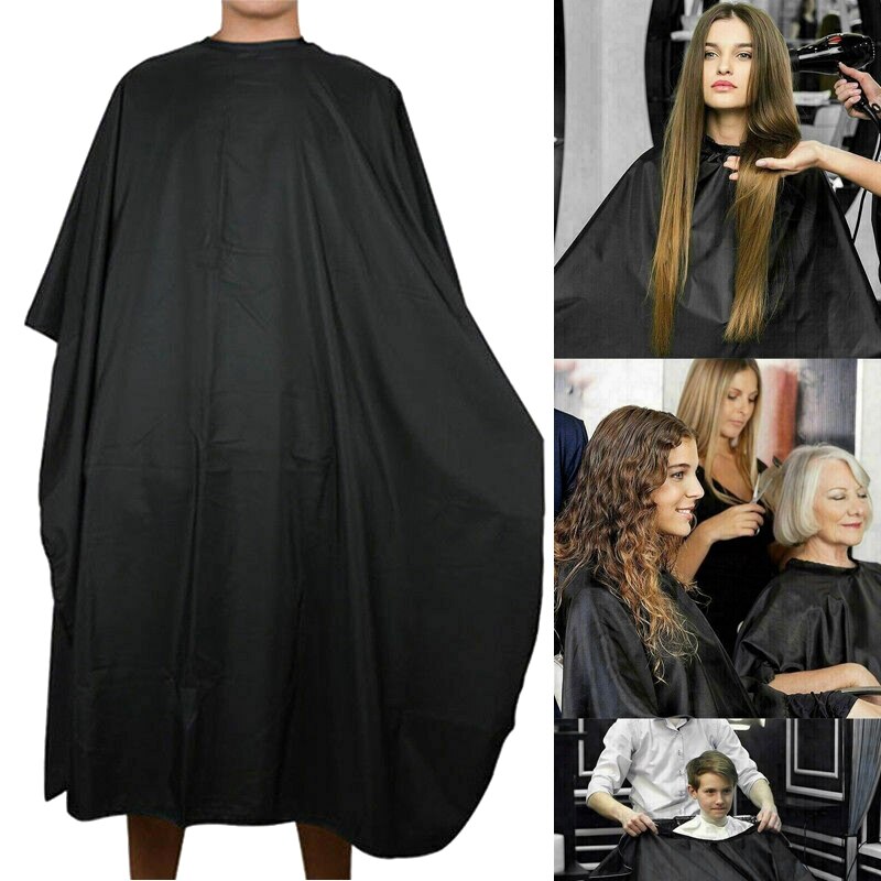 Salon Hair Cut Hairdressing Cape Large Hairdresser Barbers Gown Cloth Black AC889