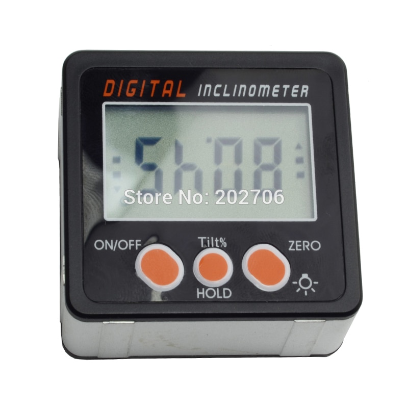 IP54 Water proof Protractor With Back light inclinometer Angle Bevel Box Electronic Protractor Magnetic Base