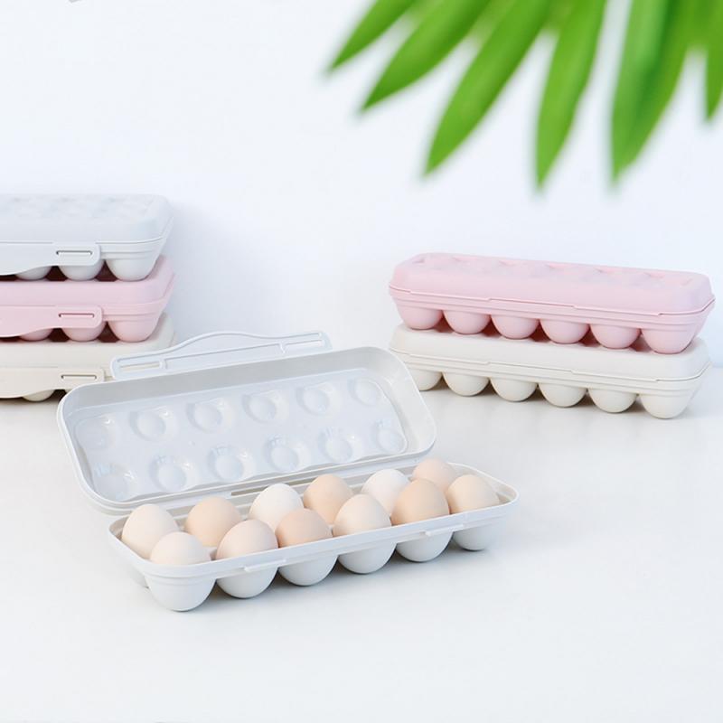 Porte-oeuf en plastique PP 18 grilles | Boîte de rangement d'œufs, bac à légumes de réfrigérateur, conteneur de rangement des œufs, porte-plateau en plastique