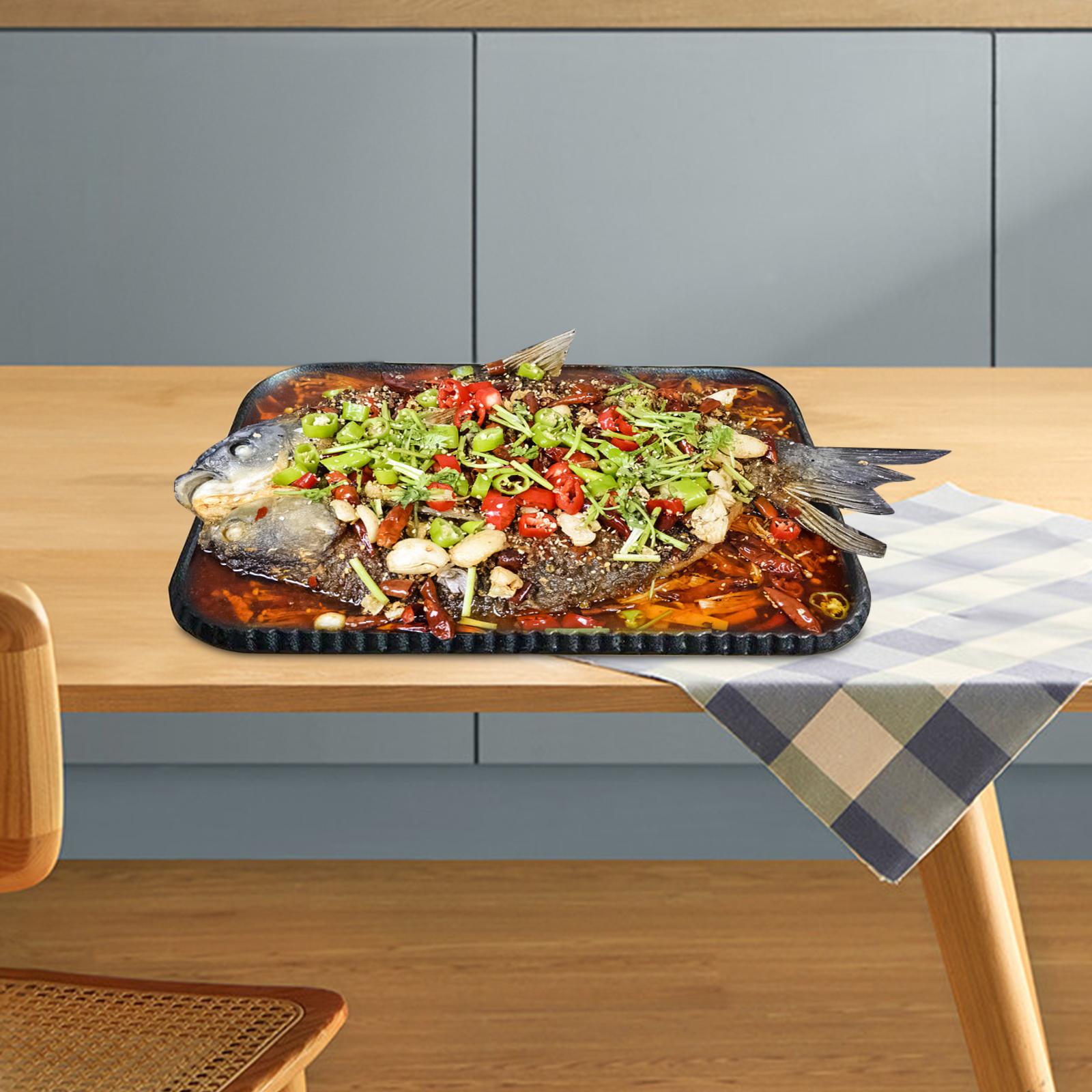 Grillpanne kjøkkenredskaper stekepanne nonstick grillet biffplate støpejerns biffplate for restaurant utendørs baking