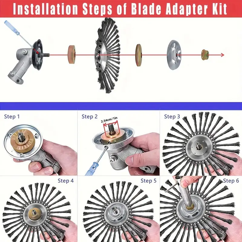 6 Inch Grass Trimmer Head Replacement Universal Fit for Lawn Mower Easy to Install Gardening Tool Accessories