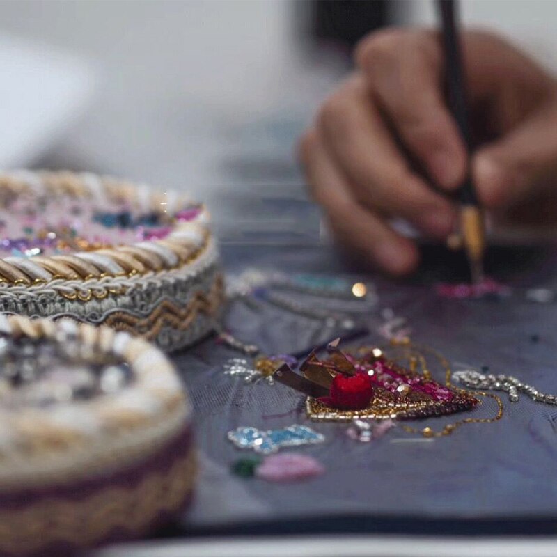 Naturlig sandeltræ tambour hæklet nålekrog med 3 nåle læsion beading couture luneville glitter perler nålekroge værktøj