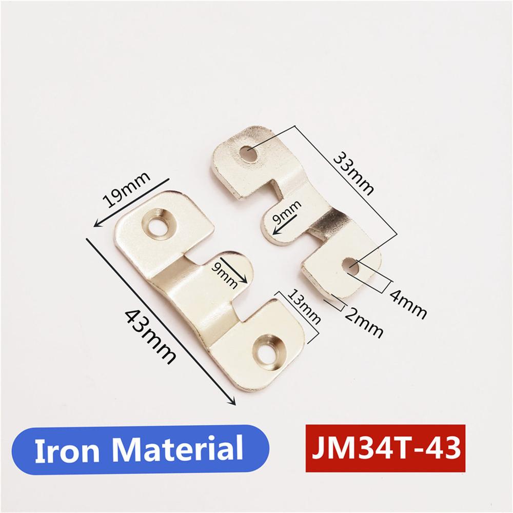 2pcs/lot furniture connecting piece hanging buckle hanging hook stainless steel/Iron brackets mirror frame insert fittings: Iron 43mm No screw