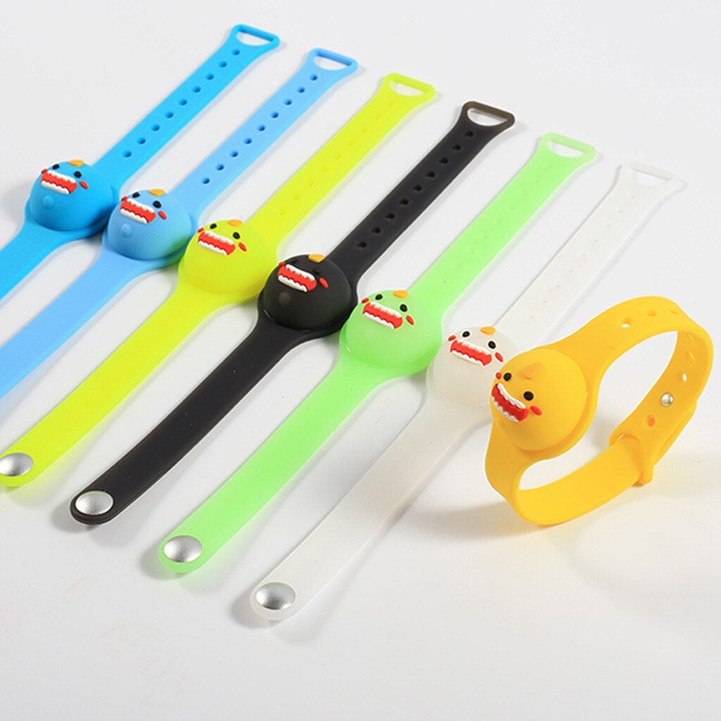 Del fumetto del Capretto Liquido Wristband Mano Dispenser portatile Carino Lavare A Mano Dispenser Distributore di 15ml Wristband Mano all'aperto Per I Bambini