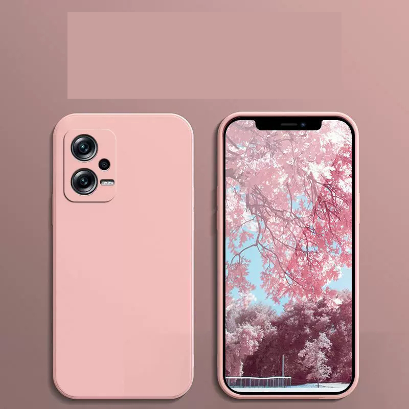 Square Frame Silicone Case For Xiaomi Redmi Note 12 Pro Plus Note12 4G 5G Coque Solid Color Soft Back Cover: CANVAS / Beige