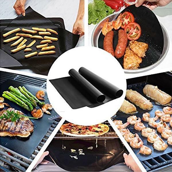 High Temperature Resistant Barbecue Mat BBQ High Temperature Resistant Barbecue Mat Reusable Teflon Cooking Plate
