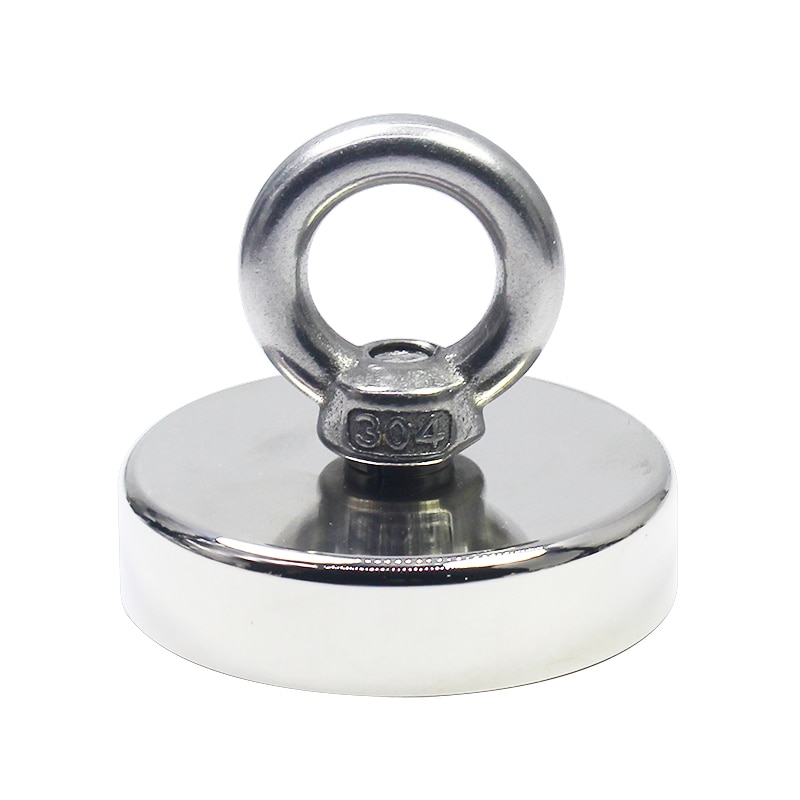 Super Powerful Hole Circular Ring Salvage Magnet Permanent Neodymium Hook Magnet Deap Sea Salvage Equipments D36mm 29kg D32